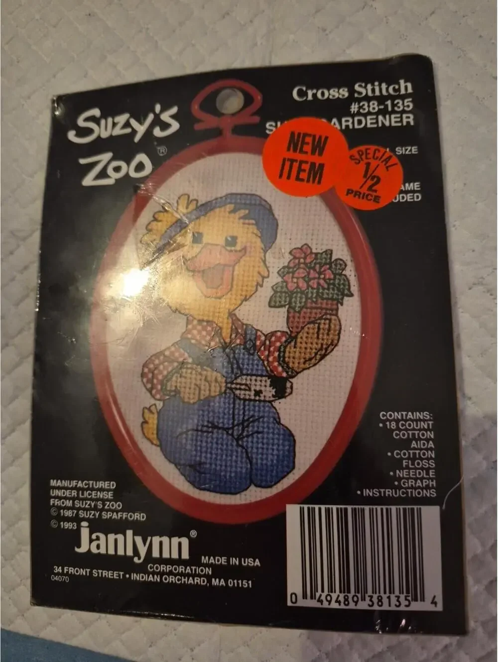 Janlynn Suzy’s Zoo Embroidery Kit 38-135 suzy Gardener Duck  Frame
